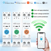 Interrupteur intelligent WiFi avec contrôle à distance, disjoncteur de surveillance intelligent ON-OFF 6kA 1P 1-63A pour usage domestique, contrôle par application TUYA, disjoncteurs WiFi MCB
