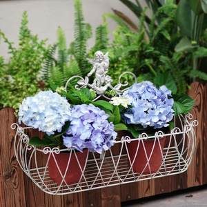 ชุดชั้นแขวนผนังลายนางฟ้าเหล็กสองชิ้นแบบย้อนยุคสไตล์อเมริกันตกแต่งผนังแบบสร้างสรรค์ชั้นเก็บของเก่าเคลือบผงแบบแขวน - Product Image 2