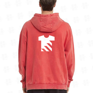 Custom Blank High Quality Loose Fit Cotton Polyester Blend Classic Style Hoodie <b>Men's</b> Autumn Vintage Acid Wash Hoodie - Product Image 3