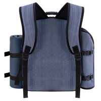 Sac de pique-nique isotherme TAWA 600D, souple, réutilisable, pliable, pour 4 personnes, avec compartiment isotherme et fermeture éclair, ensemble de camping