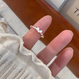 S925 <b>Silver</b> Heart <b>Ring</b> For Women Minimalist Daily Wear Fashion Jewelry Simple Elegant Design - Product Image 5