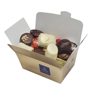 Boîte de chocolat en papier blanc comestible, boîte de chocolat personnalisée avec impression, boîte cadeau de Noël avec ruban - Product Image 2