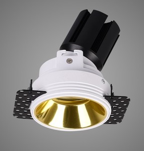ไฟ LED เชิงพาณิชย์ โคมไฟฝังเพดาน สีดำ อะลูมิเนียม 4100K แสงขาวธรรมชาติ AC 220V IP20 อายุการใช้งาน 50000 ชั่วโมง CRI90 ปรับความสว่างได้ - Product Image 5