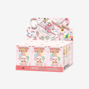 POPMART Original CRY BABY Crying Again Series PVC vinilo cara felpa caja ciega juguete coleccionable para amante regalo escritorio Crybaby - Product Image 1