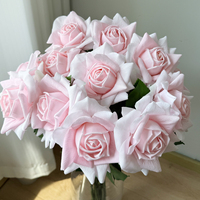 Rose artificielle en latex à toucher réel, grande tête, style européen, faite à la main pour mariage, décoration de maison, fête, arrangement floral