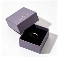 Caja de Regalo Rígida con Logotipo Impreso Personalizado al por Mayor, Caja de Embalaje de Joyería de Lujo con Tapa y Base, Color Personalizado para Collar y Anillo