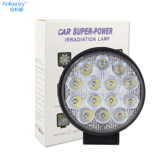 Lampe led de travail tout-terrain de 42w, 4 pouces, lampe led ronde de 45mm pour camion, lampe led 12v, lampe de travail pour camion, SUV, <span class=keywords><strong>tracteur</strong></span>, pelle, SUV, ATV - Product Image 2