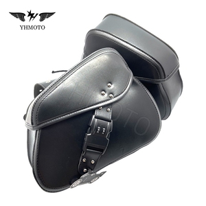 Für Kawasaki Z900RS W800 Suzuki <span class=keywords><strong>SV650X</strong></span> Universelle Motorrad-Leder-Satteltasche mit Zahlenschloss Links Rechts Satteltaschen-Set - Product Image 5