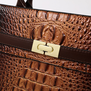 Nuove Borse da Donna <span class=keywords><strong>Vintage</strong></span> di Lusso con Motivo Alligatore, Classica <span class=keywords><strong>Borsa</strong></span> a Mano Casual con Grande Capacità in <span class=keywords><strong>Pelle</strong></span> PU - Product Image 4