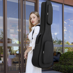 Étui de <span class=keywords><strong>guitare</strong></span> électrique rembourré en mousse épaisse, <span class=keywords><strong>souple</strong></span>, avec double sangle d'épaule, personnalisable avec logo, sac de transport pour <span class=keywords><strong>guitare</strong></span> électrique – Vente directe usine - Product Image 2