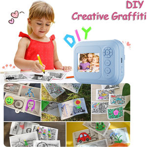 Appareil <span class=keywords><strong>photo</strong></span> instantané pour enfants de haute <span class=keywords><strong>qualité</strong></span>, charge rapide en 2-3 heures, jusqu'à 2000 prises de vue consécutives, pour les enfants de 3 ans et plus, jouet éducatif précoce - Product Image 2