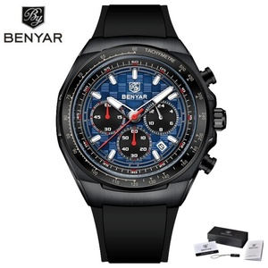 นาฬิกาควอตซ์ BENYAR 2025 รุ่นอเนกประสงค์ ดีไซน์หรูหราสำหรับผู้ชาย กันน้ำ พร้อมฟังก์ชั่นโครโนกราฟ บรรจุกล่องของขวัญ - Product Image 1
