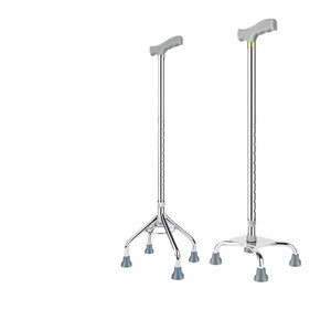 Hong Ansheng Bâton de marche télescopique à quatre pieds en alliage d'aluminium antidérapant pour personnes âgées et handicapées - Product Image 4