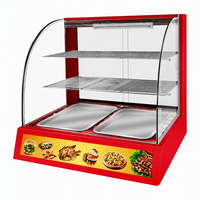 Vitrine chauffante commerciale compacte pour œufs, tartes, pains, gâteaux, burgers et autres aliments