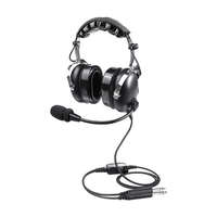 Casque d'aviation supra-auriculaire à réduction de bruit ENC, coussinets d'oreille en gel confortables pour les pilotes d'avions généraux et l'entraînement au vol
