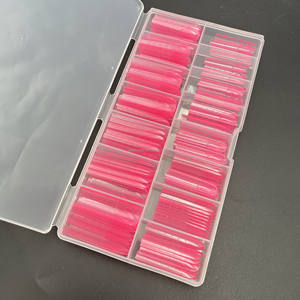 Nouvelle incrustation <span class=keywords><strong>rose</strong></span> Style européen et américain français carré droit <span class=keywords><strong>Capsule</strong></span> Popit moule double forme ongles conseils - Product Image 4