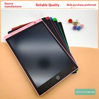 Tablette d'écriture effaçable LCD numérique électronique à écran couleur en plastique de 8,5, 10 et 12 pouces avec batterie intégrée pour jouets d'enfants