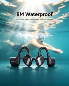 หูฟังแบบส่งเสียงผ่านกระดูก 4K แบบแฮนด์ฟรี หูฟังแบบเปิดหูสำหรับเล่นกีฬา พร้อมกล้องและฟังก์ชัน AI - Product Image 4