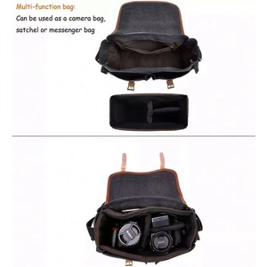 Bolso de Hombro de Cuero Táctico Impermeable de Fábrica BSCI, Estuche de Viaje Vintage para Cámara, Compatible con Lentes - Product Image 6