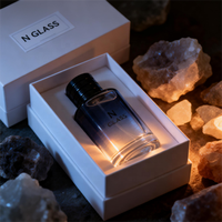 Botol Parfum Silinder Mewah Kosong Grosir-50ml/100ml Kaca Bening Premium Kotak Hadiah Isi Ulang Pompa Semprot Wangi