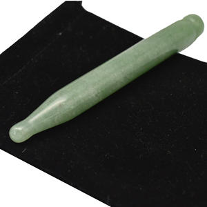 Abarke Green Aventurine Gua Sha Punto de acupuntura Pluma de masaje Varita de masaje para tratamiento - Product Image 3