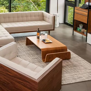 Tavolino da Caffè <span class=keywords><strong>Quadrato</strong></span> in <span class=keywords><strong>Legno</strong></span> Ecologico, Design Moderno e Semplice, Leggero e Resistente per Arredamento Soggiorno - Product Image 4