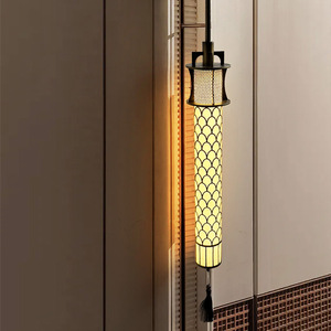 Lámpara de pared cilíndrica moderna y creativa con fuente de luz LED E27 y control de interruptor para diseño de pasillos de hotel. - Product Image 1