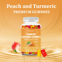 Gummies véganes de curcuma et gingembre à marque privée OEM, suppléments de soutien articulaire, gummies de curcuma au poivre noir