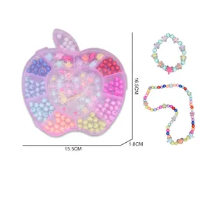 EPT Dollar Toys Supplies Apple Diy Puzzle Beading Jewellery Making Bead Set Necklaces Jewelry Crafts Kit