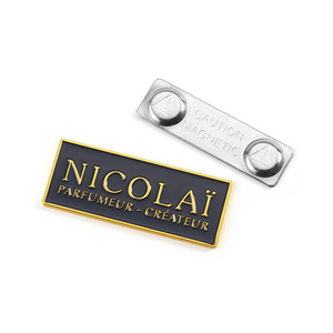 Ghim Cài Huy Hiệu Tên Thẻ Tráng Men Từ Tính Bằng Kim Loại Sắt Không Tối Thiểu Ghim Cài Ve Áo Cho Phù Hợp Với Nam Châm Lưng - Product Image 1