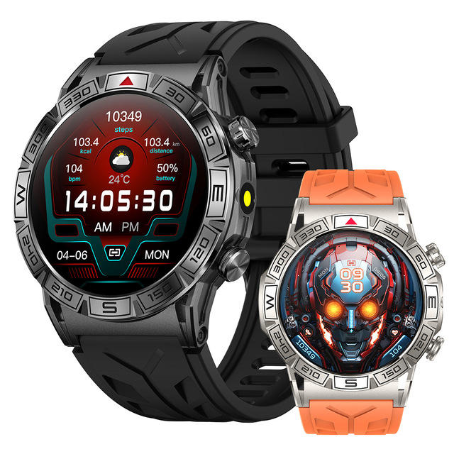 Kc80 Smart Watch New Bluetooth Outdoor Real-Time Air Pressure Reloj Inteligente Heart Rate Blood Oxygen Monitoring Montre Homme