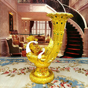 European-style luxury high-end indoor flower <b>stand</b> electroplated gold-plated living room <b>TV</b> cabinet <b>floor</b> ornaments - Product Image 5