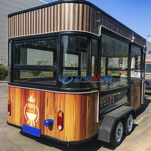 Rimorchio Mobile per Dolci, Pasticceria, Caffè e Alimenti, Carrello per Frutta e Verdura, Piccolo Food Truck con Cucina Completa - Product Image 3