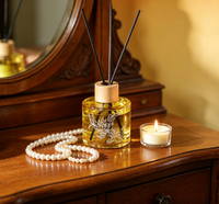 Coffret Cadeau Bougies Parfumées Osmanthus Style Chinois Diffuseur d'Arômes Sans Flamme pour Intérieur Parfum de Voiture Premium Saint-Valentin Pâques