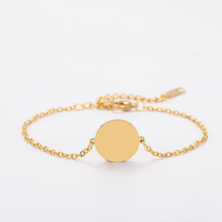 Bracelet rond en acier inoxydable gravable personnalisé Ywyougang, chaîne délicate avec breloque pour femme, idéal pour le quotidien et comme cadeau