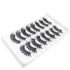 Fabbrica diretta 3D fatto a mano soffice capelli sintetici ciglia 8 paia di strisce complete Set di strumenti di bellezza per il trucco all'ingrosso - Product Image 5