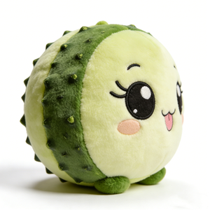 Peluche de melón con espinas personalizado, peluche de kiwano, juguete de peluche de fruta con púas, muñeco de melón exótico - Product Image 1