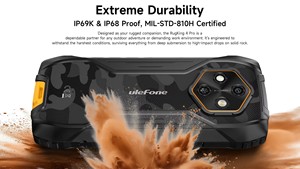 Teléfono Resistente Ulefone RugKing 4 Pro, Android 15, Hasta 16GB+256GB, Smartphone Impermeable, 10200mAh, Cámara de 48MP, NFC Global, 6.56'', 120Hz - Product Image 6