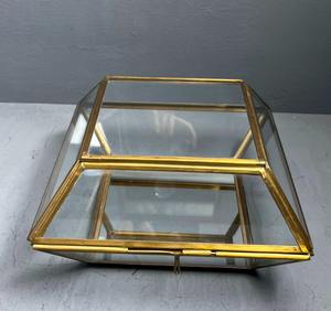 Decorative Jewellery Box made with Brass & glass /<b>mirror</b> used for <b>jewelry</b> showcase & <b>storage</b> Supplier from India - Product Image 4