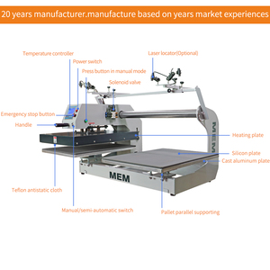 TQ-4050 MEM Industrial Pneumatic Heat <strong>Press</strong> Two Stations 40*50 cm Sublimation T Shirt Machine Laser Locator for Sale - Product Image 6