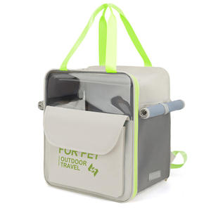 Custom Logo Portable Breathable Fully Ventilated Mesh Airline Approved Pet Carrier <b>Backpack</b> 3 Sides Opening Transparent Fashion - Product Image 3