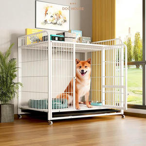 Chenil de voyage de luxe pour chiots Cage pour chien durable de haute qualité en fil de fer Maison pour animaux de compagnie avec fermeture à bouton-pression - Product Image 1
