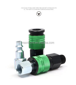 מחבר מהיר מאלומיניום בעל זרימה גבוהה של מילטון עם חלקי פנאומטיקה בציפוי אנודייז צבעוני - Product Image 2