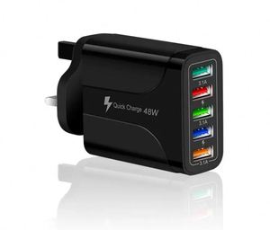 48W 5-Port USB Desktop Charger 5.1A Multi-Port Charging Station with US/UK/<b>EU</b> <b>Plugs</b> for Smartphones Tablets and More - Product Image 5
