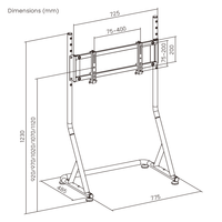 Support de montage de moniteur réglable en LRS08-SR02 pour Sim Racing Cockpit compatible avec les écrans de 32 à 55 pouces
