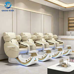 Professionelle Maßgefertigte Elektrische <span class=keywords><strong>Spa</strong></span>-Pedikürestühle Luxuriöse Fußmassage-Nagelstudio-Pedikürestühle mit Massage Modern - Product Image 2