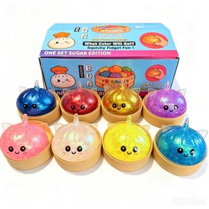 Mainan TPR Lembut Bentuk Pangsit Warna-warni Berkilau, Bola Pijat Simulasi Makanan untuk Menghilangkan Stres, Cocok untuk Anak-anak dan Dewasa, Hadiah - Product Image 3