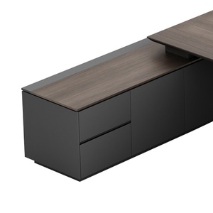 Modern L-Shaped Executive Director Desk with Wooden Panel Durable Office Furniture - Product Image 3