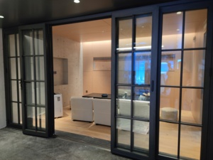 Portes pliantes en verre et aluminium, coupe-vent, insonorisées, portes pliantes <span class=keywords><strong>pour</strong></span> patio, porte pliante en verre et aluminium <span class=keywords><strong>pour</strong></span> <span class=keywords><strong>véranda</strong></span> - Product Image 2