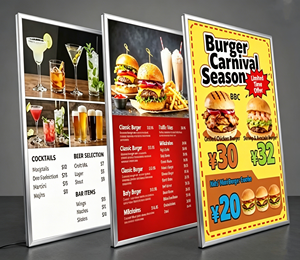 Marco Rectangular LED para Póster, para Restaurante, Cine, Cafetería, Caja <span class=keywords><strong>de</strong></span> Luz Publicitaria LED, Marco <span class=keywords><strong>de</strong></span> Aluminio A0/A1/A2/A3/A4 y Personalizado - Product Image 1